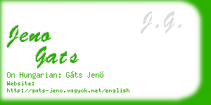 jeno gats business card
